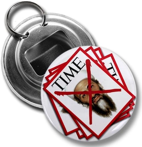 TIME MAGAZINE Osama Bin Laden Dead 2.25 inch Button Style Bottle Opener
