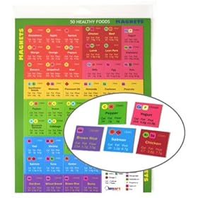 50 Healthy Foods Magnets