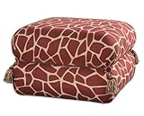Ysia, Ottoman by Uttermost - Rolling Tuffet in Graphic Venetian Red a (2304 ....