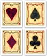 Card Suits Set by Judy Kaufman 8"x10" Art Print Poster