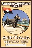 Art Poster, Aberdeen and Commonwealth Cruise Line to Australia - 18.75 x 27.5