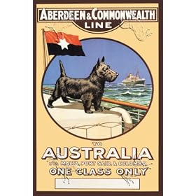 Art Poster, Aberdeen and Commonwealth Cruise Line to Australia - 18.75 x 27.5