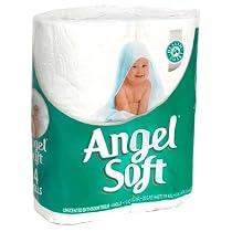 Angel Soft Bathroom Tissue, 2 Ply, White, Unscented, 4 rolls