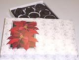 Gourmet Food : Scott's Cakes 1 lb. Dark Chocolate Raisin Cluster in a Poinsettia Box