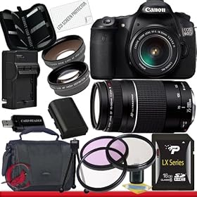 Canon EOS 60D 18 MP CMOS Digital SLR Camera w/ EF-S 18-55mm f/3.5-5.6 IS Lens & Canon EF 75-300mm f/4-5.6 III Telephoto Zoom Lens Package 3