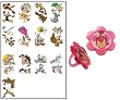 The Flintstones - Pebble Flintstone Cupcake Rings with Classic Cartoon Tattoos