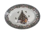 Churchill China Seasons Greetings Oval Dish