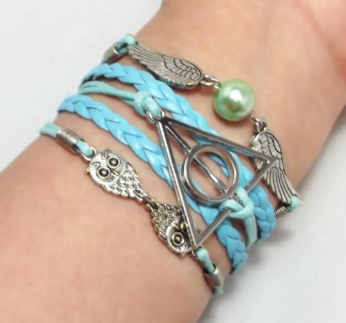Made in USA.Bk-010-B1 Infinity bracelet D.H /Snitch Wings Hot Gifts Friendship Charm Bracelet