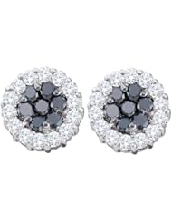 Real Diamond Earrings 0.76CTW DIAMOND FLOWER EARRINGS White-gold 14K