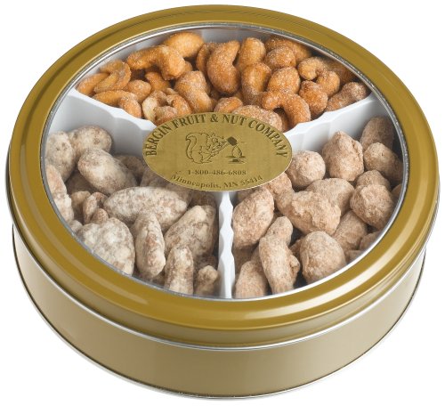 Bergin Nut Company Flavored Nut Assortment - Cinnamon Almonds, Praline Pecans, Honey... by Honey