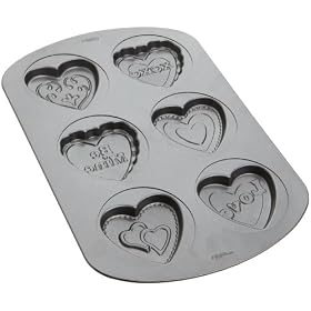 Wilton Valentine 6 Cavity Hearts Cookie Pan