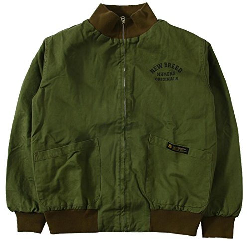 Unko Men's Premium Solid High-necked Slim Fit Air Pilot Jacket M Army green