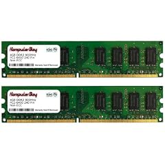 KOMPUTERBAY 8GB ( 2 X 4GB ) DDR2 DIMM (240 PIN) 800Mhz PC2 6400 PC2 6300 8 GB - CL 5