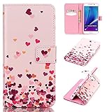 UNEXTATI Galaxy Note 5 用 ケース PU レザー 手帳型ケース カバー 液晶保護 カード収納 スタンド機能 Samsung Galaxy Note 5 対応 (ピンク #3)