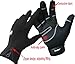Andyshi Gloves Men Women Winter Outdoor Sports Anti-Slip Windproof Waterproof Touch Screen Cycling Riding Skiing Running Driving Thicken Warm Fleece Lined Elastic Zipper Glove (Black2, Small)
