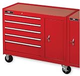 SK 86074 41-1/2-Inch Wide by 18-3/4-Inch Deep by 36-Inch High 5 Drawer Red Body Shop Station