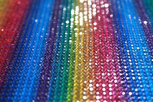 The Buckle Boutique Rainbow Dazzling Diamond Self-Adhesive Rhinetone Sticker Sheet, Large, Blue