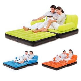Inflatable Double Airbed / Couch Includes Electric Air Pump And Travel Bag.