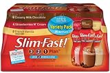 Slim-Fast! 3-2-1 Ready To Drink, Variety Pack, 10 Ounce (Pack of 20)