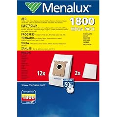 Menalux 1800 MegaPack / Duraflow Synthetik / 12 Staubbeutel / f�r AEG+Philips, UltraSilencer, UltraOne, AirMax, Maximus