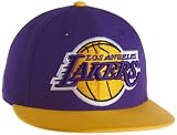 NBA Men's Los Angeles Lakers Flat Brim Fitted Hat - Tr02K, 7 , Fashion Color , Purple & Gold
