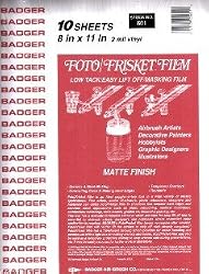 Foto/Frisket Film 8"x11"-10 sheetsper pkg. (Matte)