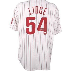 Buy Brad Lidge Autographed Philadelphia Phillies 2008 World Series Champions Replica Jersey with WS...