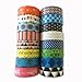 Premium Washi Masking Tape Collection (SET OF 16) by Kimono Tape - Vibrant Decorative Japanese Paper Tapes - Special Edition I