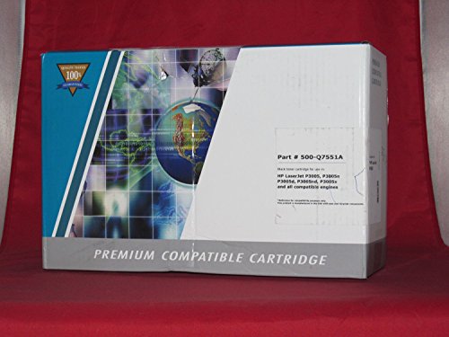 Compatible Toner Cartridge Q7551A For HP LaserJet P3005N (Black) - 6500 yield - Black - With chip -