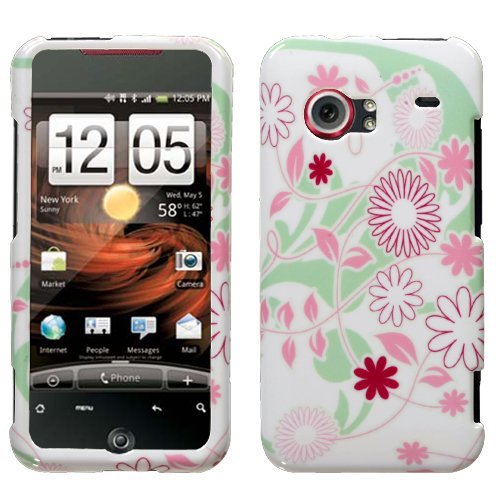Snap On Protector Case Hard Phone Cover for HTC Droid Incredible Verizon Wireless - Floral Garden