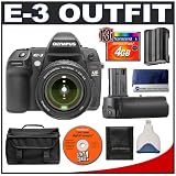 Olympus E-3 Digital SLR Camera with 14-54mm Zuiko Digital f/2.8-3.5 Lens + HLD-4 Power Battery Grip + 4GB CF Card + BLM-1 Battery + Case + Cameta Bonus Accessory Kit