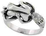 Stainless Steel 9/16 in. (14 mm) Ring with Couple Making Love (Available in Sizes 9 to 15)