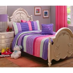 Amazon.com: SNA Textile JUVQ KATY TW QSET Katy Twin Quilt Set with Matching Sham: Home & Kitchen