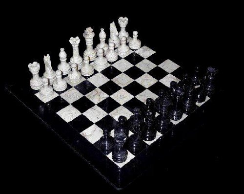 Hand Carved Black & Tan Marble Chess Set 12 Board 51P9d ueCbL Hand Carved Black & Tan Marble Chess Set 12 Board