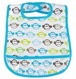 amy coe EZ Wipe Bib (Blue Monkey)