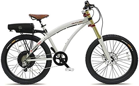OUTLAW series electric bike mounting bike class 3 28 mph, 48V 750W motor by EBIKES FLORIDA (White)