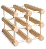 J.K. Adams MWR-6-N Hardwood 6-Bottle Wine Rack, Natural