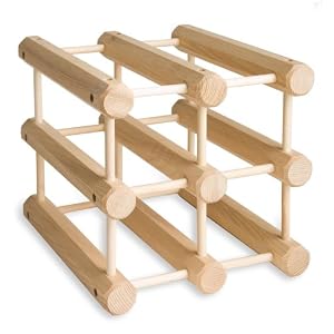 J.K. Adams MWR-6-N Hardwood 6-Bottle Wine Rack, Natural by