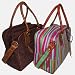 Incredibly Spacious 3 Pocket The Panini Vegan Satchel. Available in Brown Faux Fur & Multi Colored Stripes