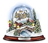 Kinkade Musical Jingle Bells Snowglobe With Swirling Snow