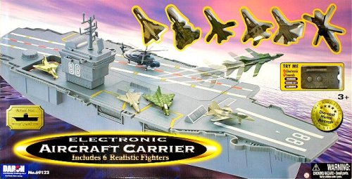 51P9nlwDU9L Daron Worldwide Trading RB69122 Electronic Aircraft Carrier W/6 Aircraft & Sound