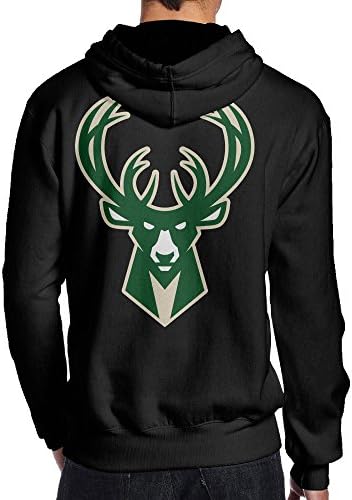 VGOING Men's Fashion Hoodies Milwaukee Basketball Logo Bucks Hooded L
