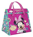 Zak! Designs Insulated Lunch Bag with Velcro Closure featuring Minnie Mouse & Bows, Reusable and BPA