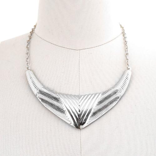 Silver Plated Bead Cover Cleopatra Necklace