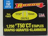 Arrow Fastener 50CT 17 32-Inch Ceiltile T50 Staples (1,250-Pack)