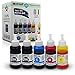 INKUTEN (TM) Set of 5 Refill Ink Kit Ecotank 70ml for T6641 T6642 T6643 T6644 and Expression Eco Tank ET-2550 ET-4550 ET-2500 ET-4500 ET-2650 ET-3600 ET-16500 Printers