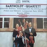 Brahms: String Quartet No. 3, Op. 67 / Webern: Langsamer Satz / Rondo
