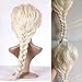 JUJU® New New FROZEN Princess Snow Queen Elsa Adult Milk Golden Braid Cosplay Wig Long Wigs