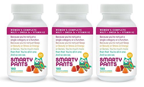 SmartyPants Gummy Vitamins SmartyPants Women's Complete Gummy Vitamins: Multivitamin - 180 count (Pack of 3)