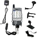 Car / Auto Multi Adapter Mount Holder GPS Navigation Kit for the PalmOne Treo 600 with built in charger - Gomadic Brand